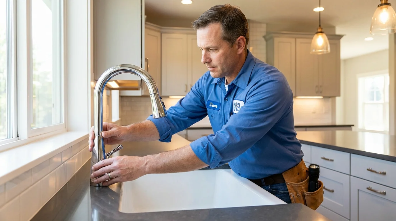 Kitchen faucet installation by Johns Plumbing LLC in Baldwin